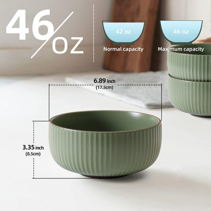 Ceramic Bowls For Kitchen Set For Soup | Yazijico™ 