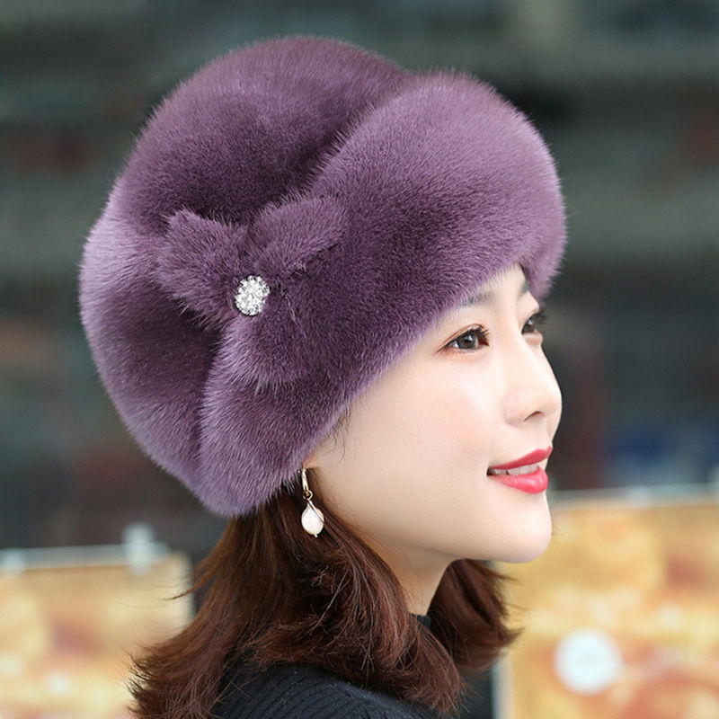 Fur Hat Female Artificial Mink Hair Top Hat | Yazijico™ 