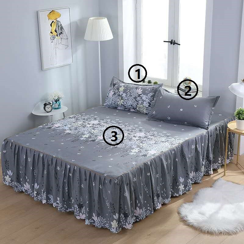 bed skirt pillowcase 3 woolly bedsheet bedding set bedspread