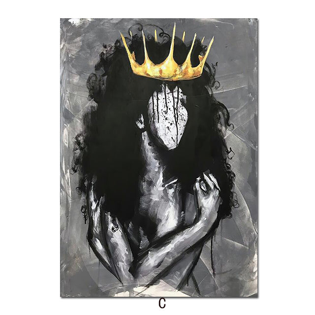 black canvas painting wall art home decor