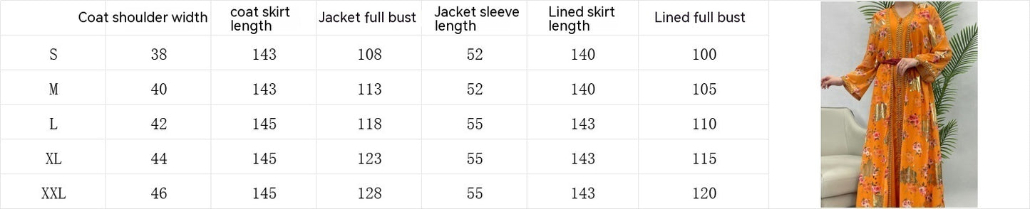 Robe longue pour femme, ceinture, Moyen-Orient, Dubaï | Yazijico™