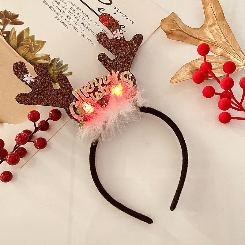 Christmas With Light Headband Snowflake Women's | Yazijico™