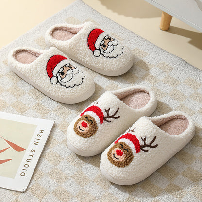 Christmas Home Slippers Cute Santa Claus | Yazijico™ 