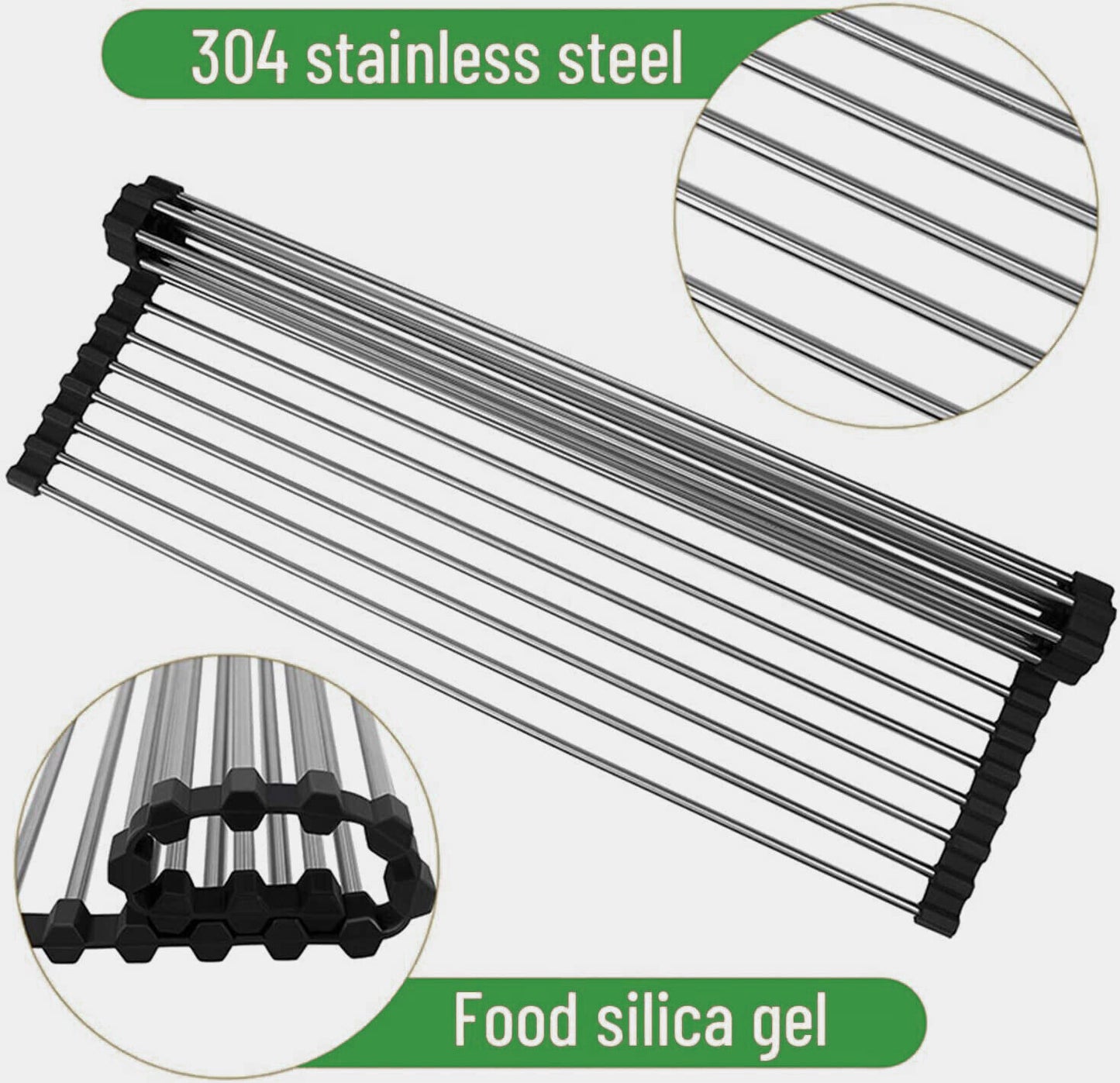 Kitchen Stainless Steel Mat Roll Up | Yazijico™ 