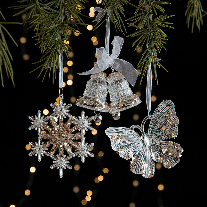 Christmas Decorations Sequins Acrylic Pendant | Yazijico™ 