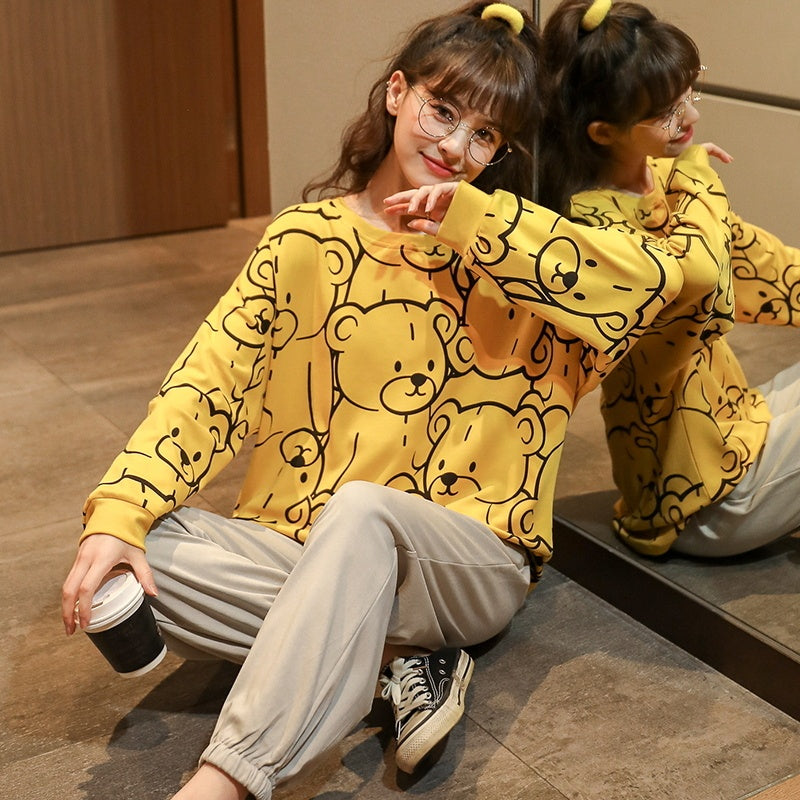 Pajamas Women Winter Long-sleeved Pure Cotton | Yazijico™