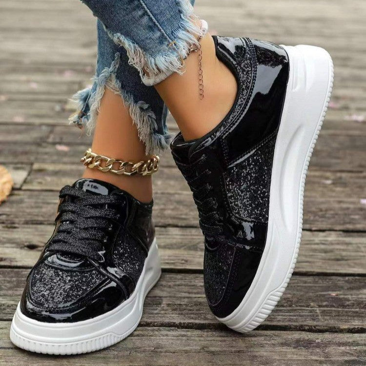 Sneakers Shoes With Sequin Design Casual Sports | Yazijico™ 