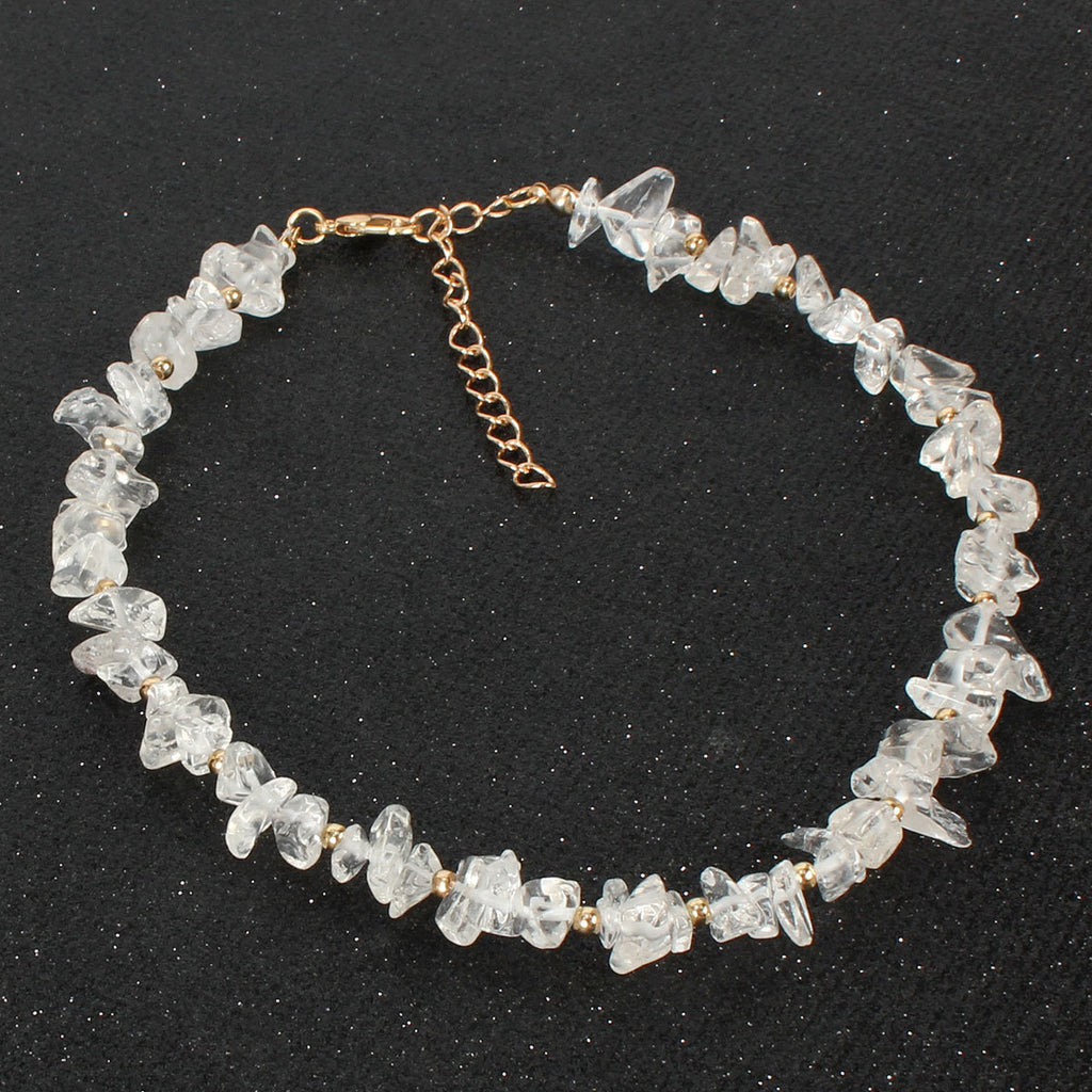Hand-made Irregular Crystal Short Necklace | Yazijico™ 