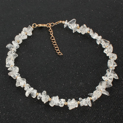 Hand-made Irregular Crystal Short Necklace | Yazijico™ 