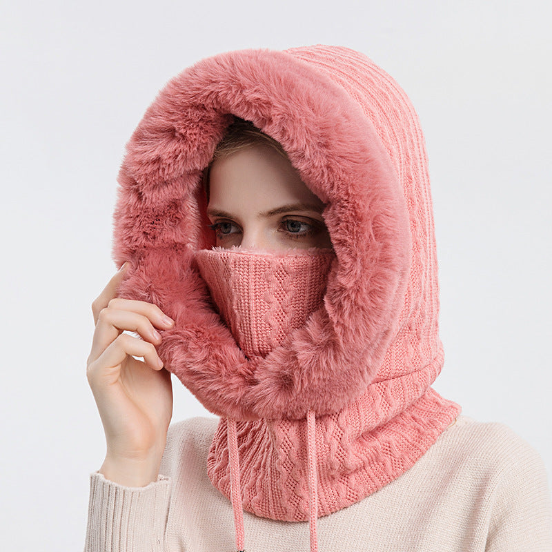 Winter Thick Plush Hat With Scarf Windproof | Yazijico™