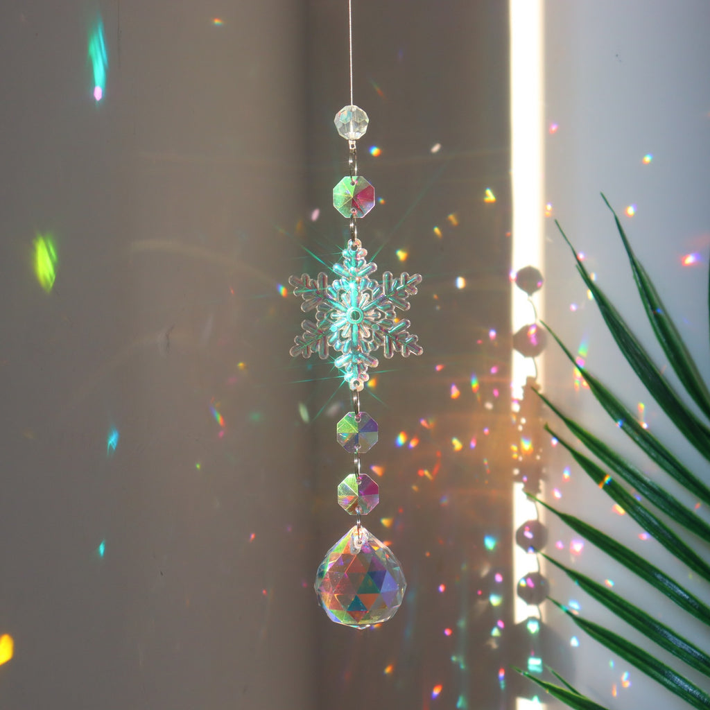 Christmas Colorful Snowflake Crystal Sun Catcher| Yazijico™ 