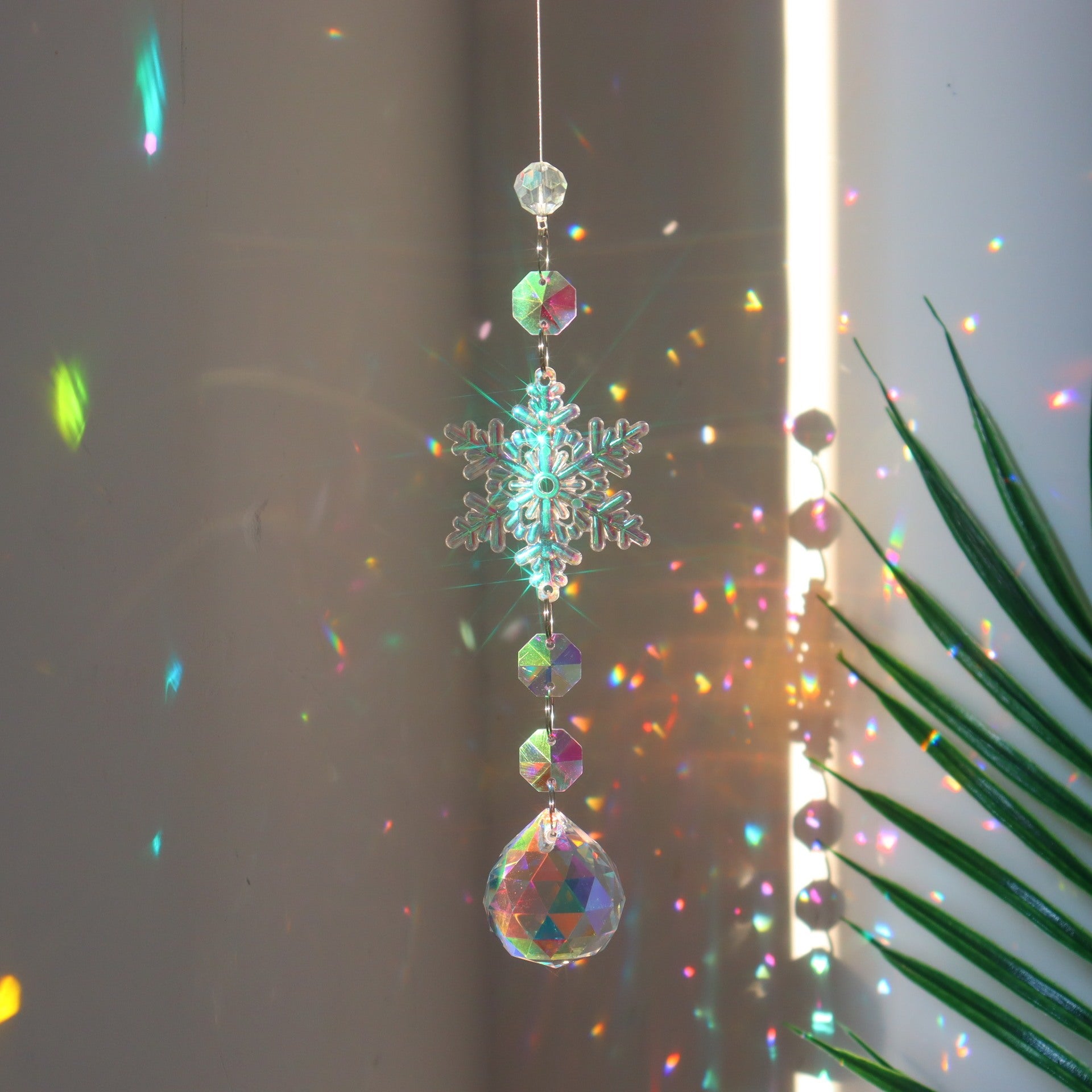 Christmas Colorful Snowflake Crystal Sun Catcher| Yazijico™ 