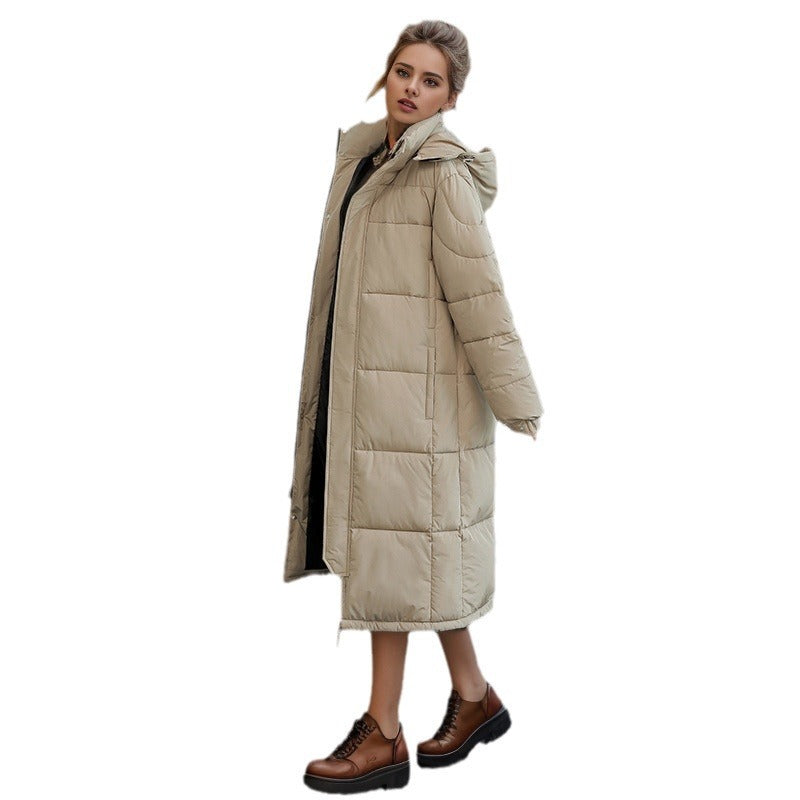 Thick Warm Lengthened Overknee Cotton-padded Jacket