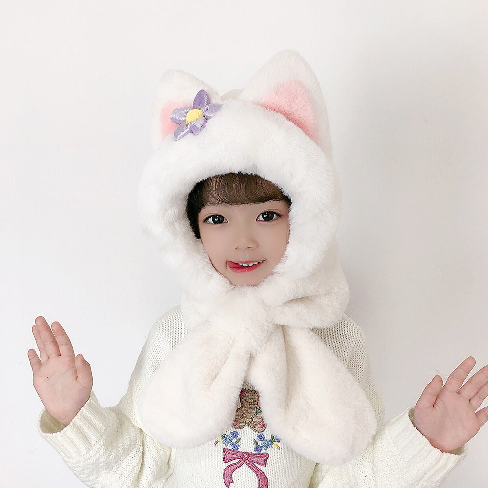 Children's Hat Scarf Gloves One-piece Hat | Yazijico™