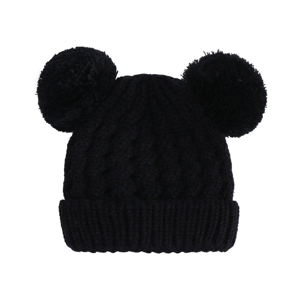 Twisted Woolen Yarn Double Ball Children's Hat | Yazijico™ 
