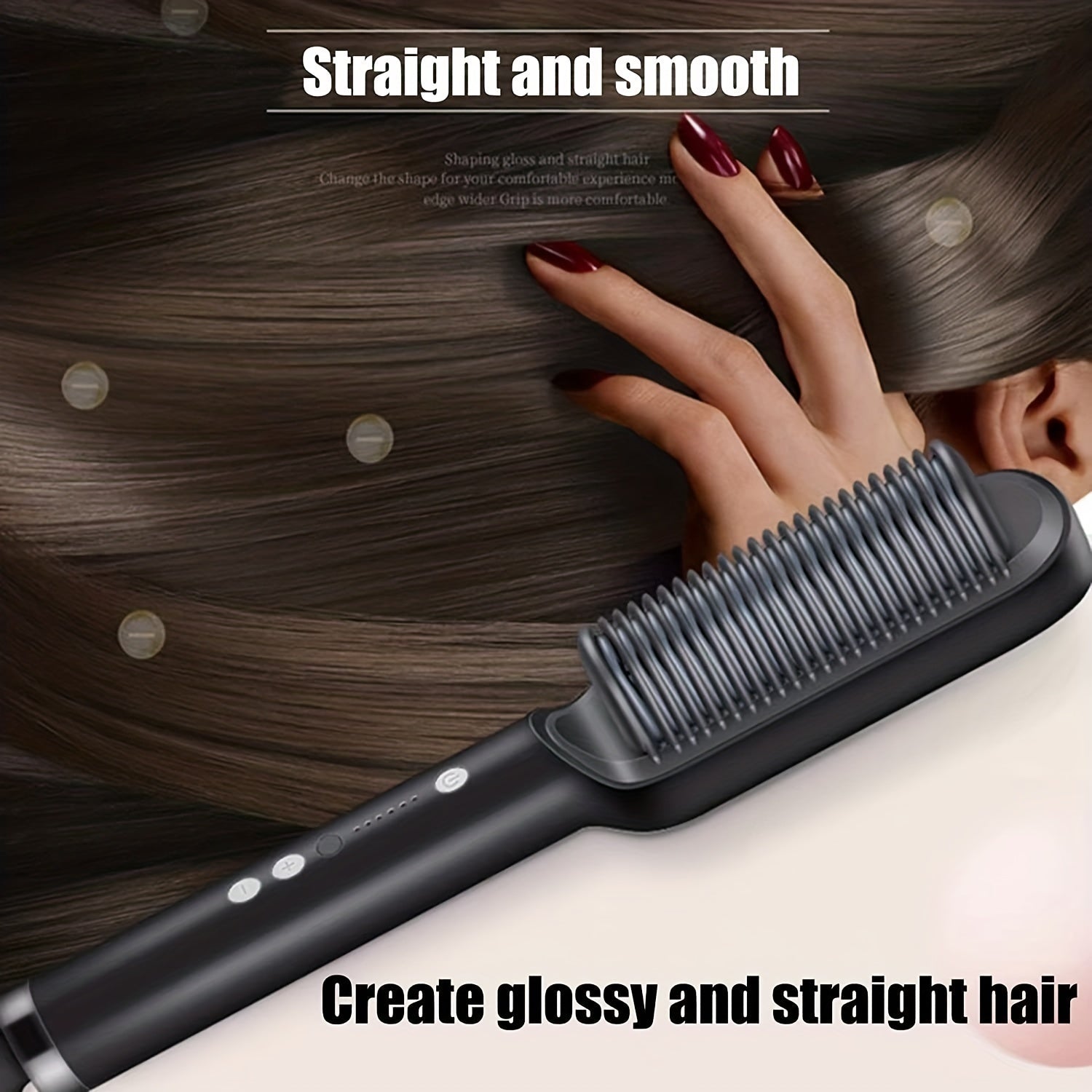 Electric Hair Straightener Brush Hot Comb | Yazijico™