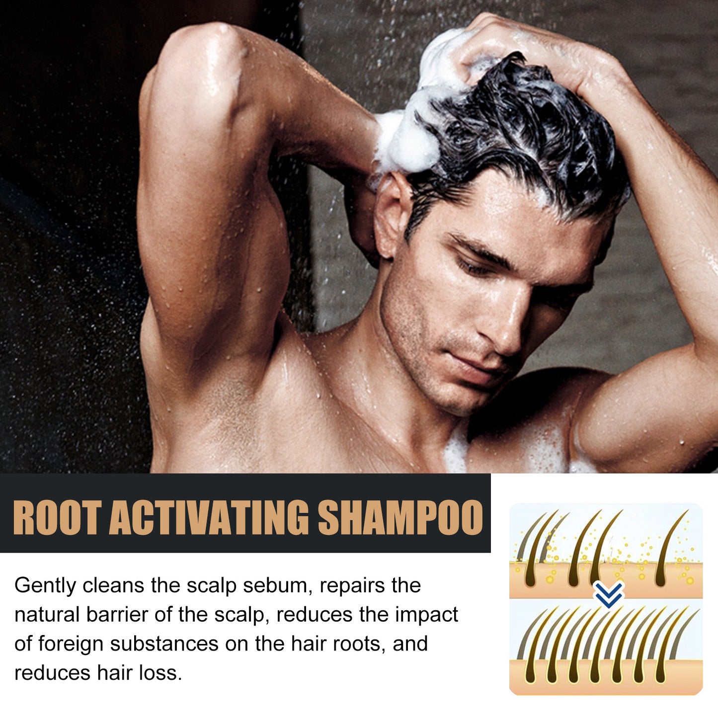 Root Activator Shampoo, Natural Hair Regrowth| Yazijico™