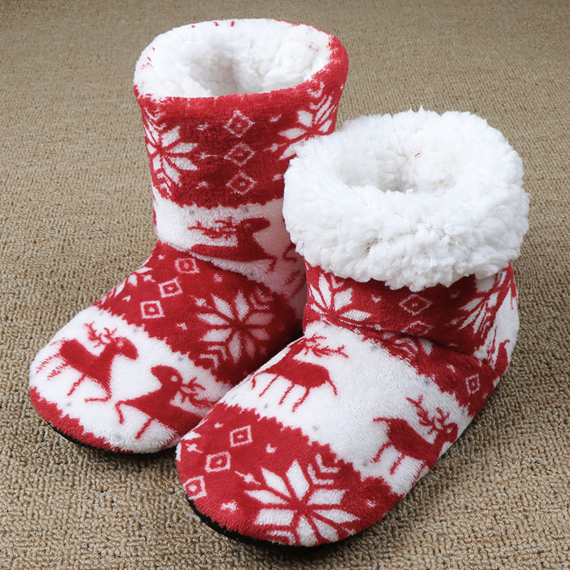 Christmas Elk Floor Shoes Indoor Socks | Yazijico™ 