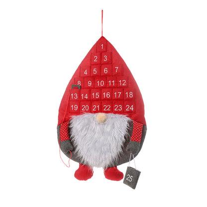 Christmas Advent Calendar Santa Claus Faceless Doll Hanging Christmas 