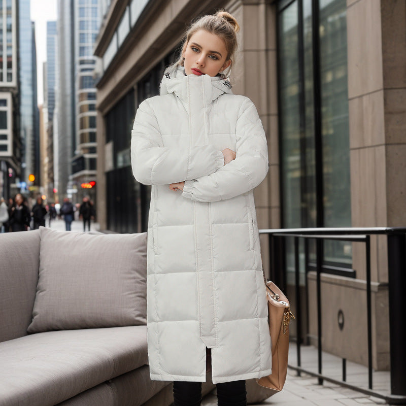 Thick Warm Lengthened Overknee Cotton-padded Jacket