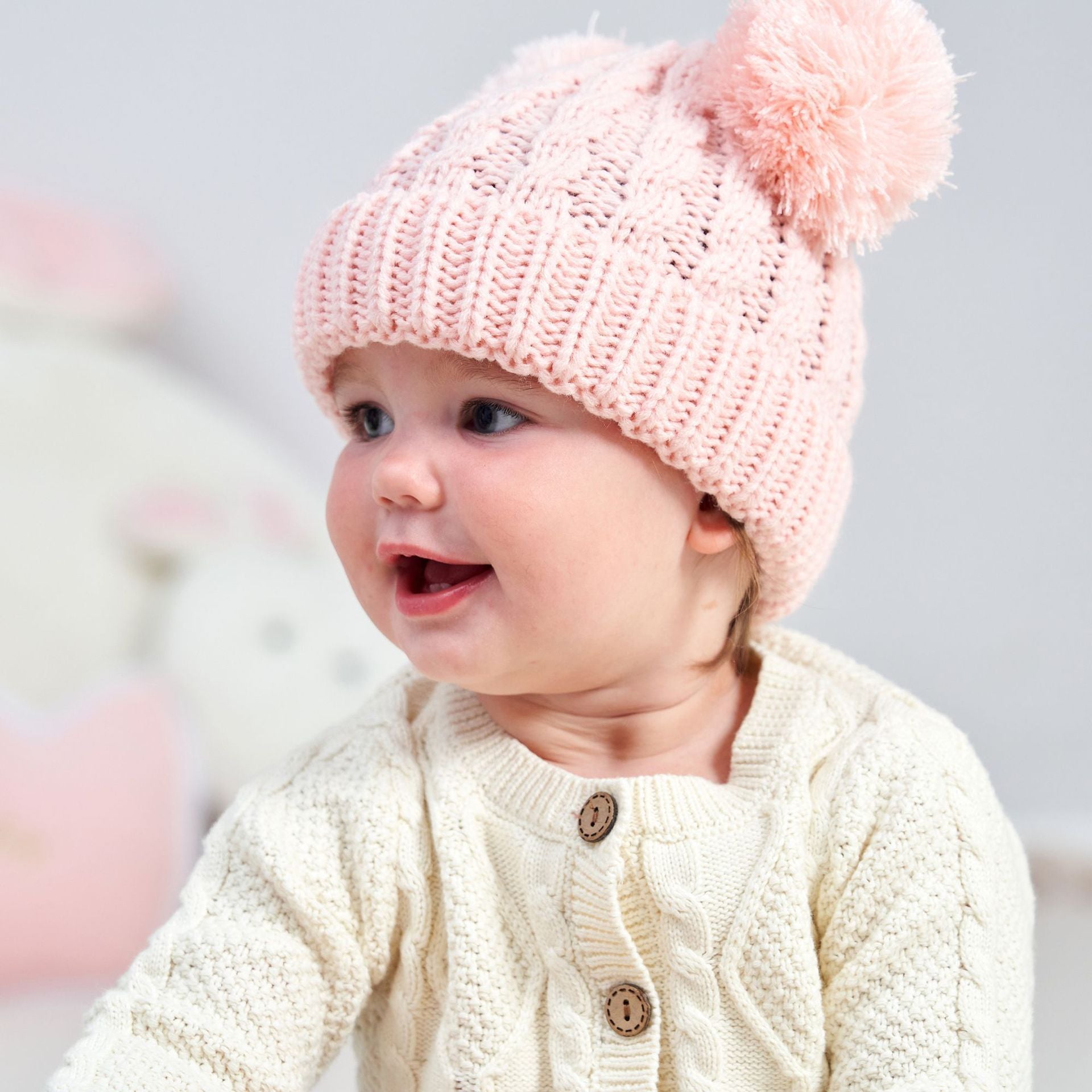 Twisted Woolen Yarn Double Ball Children's Hat | Yazijico™ 