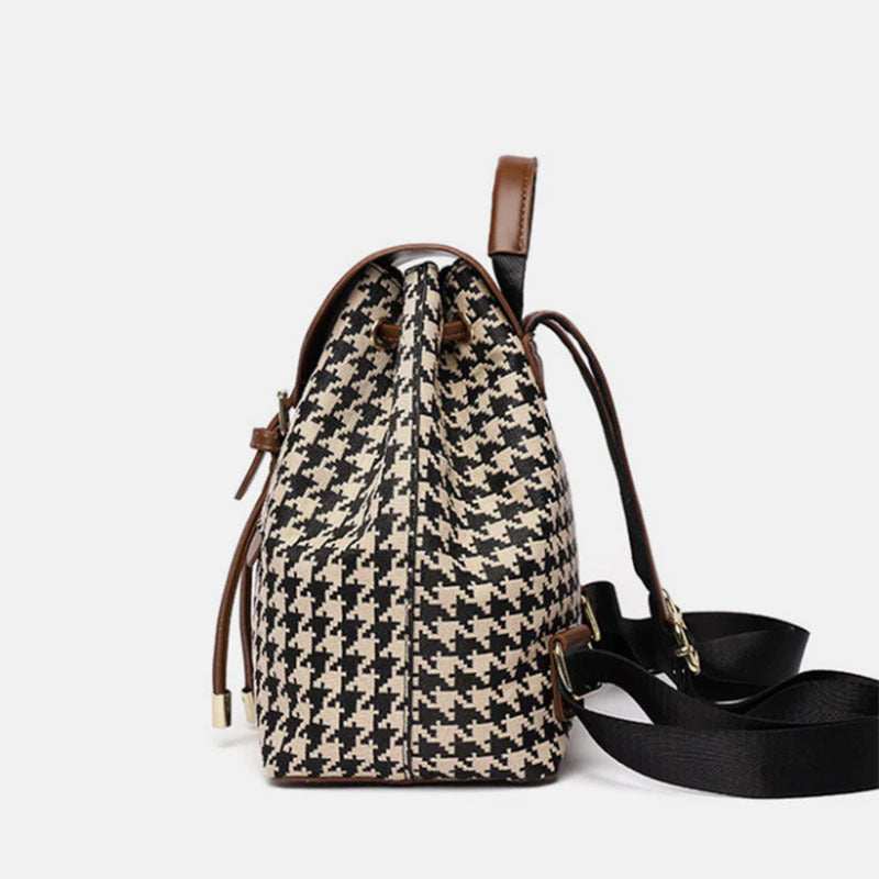 Houndstooth Backpack Women High Capacity  Yazijico™ 