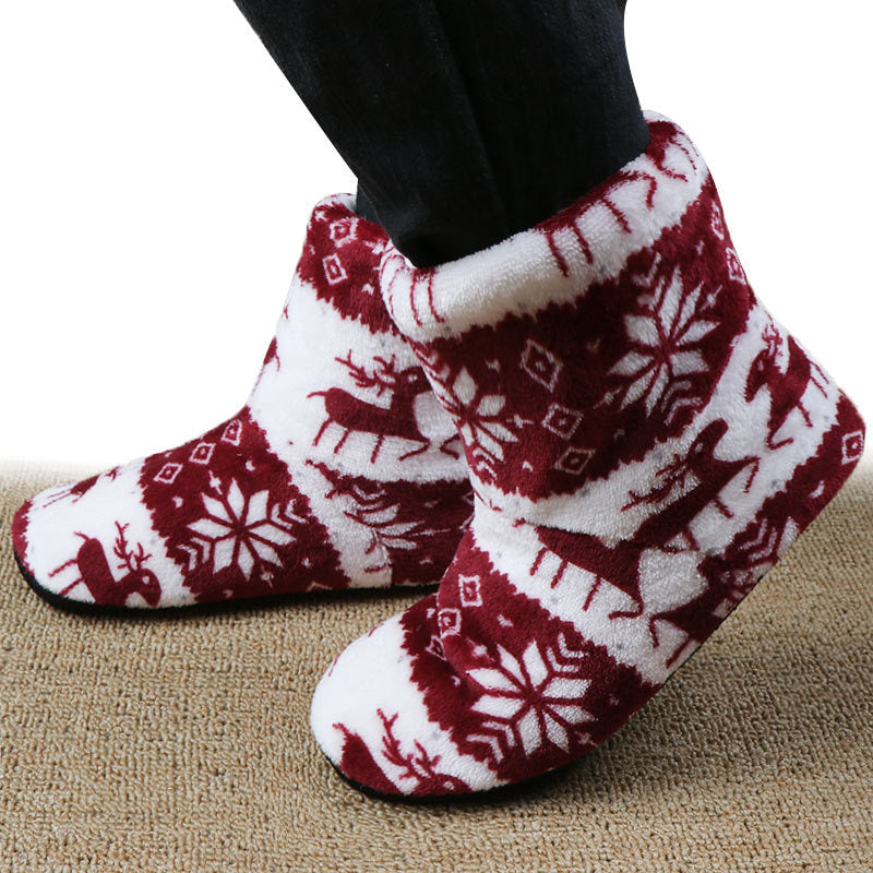 Christmas Elk Floor Shoes Indoor Socks | Yazijico™ 