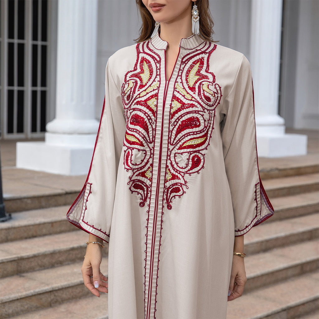 Muslim Middle East Embroidery Women Dress  Yazijico™