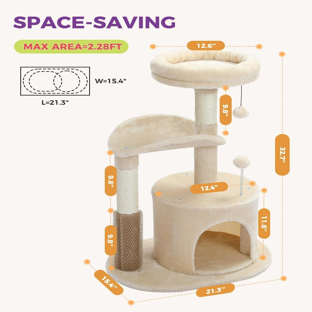 Small Cat Tree Cat Scratching Post | Yazijico™ 
