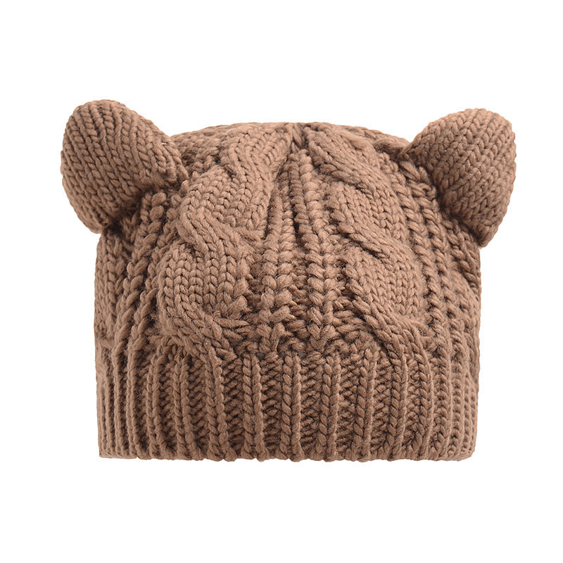 Hand Made Knitted Cat Ear Beanie For Winter | Yazijico™