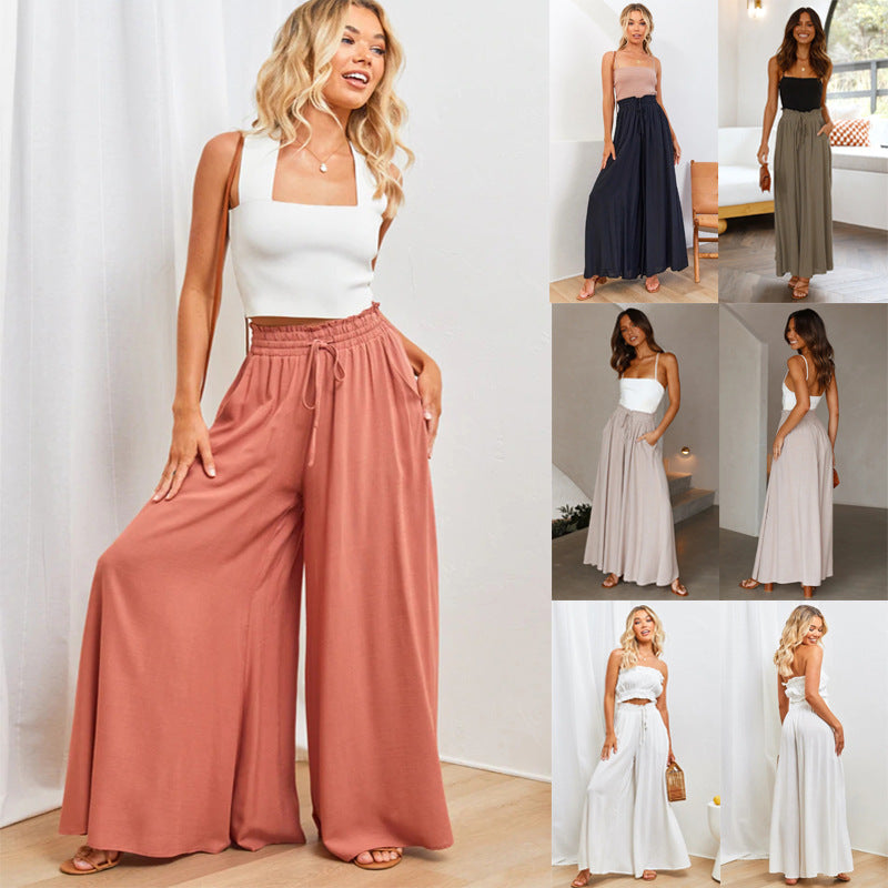 Womens Pants Wide Leg Loose Comfy With Pockets  Yazijico™ 