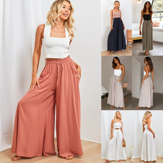 Womens Pants Wide Leg Loose Comfy With Pockets  Yazijico™ 