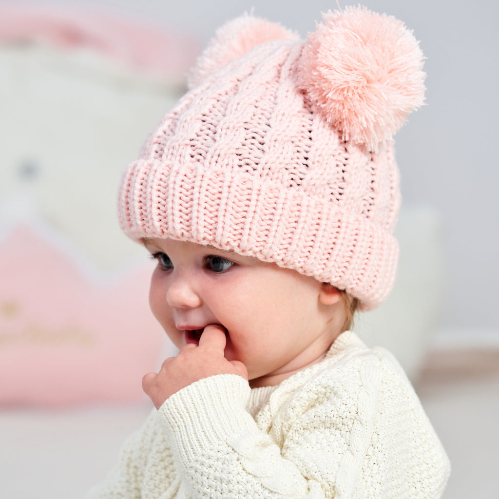 Twisted Woolen Yarn Double Ball Children's Hat | Yazijico™ 