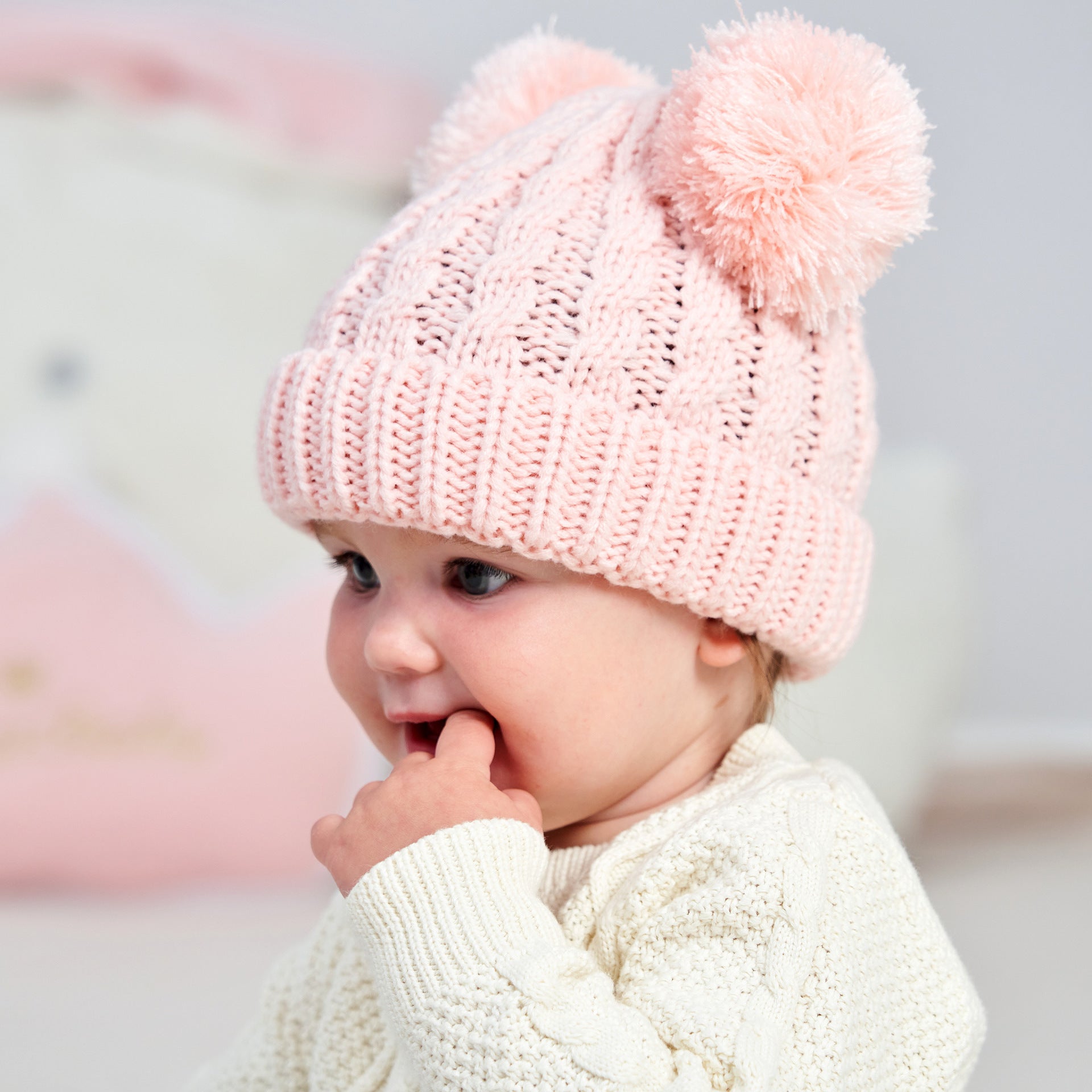 Twisted Woolen Yarn Double Ball Children's Hat | Yazijico™ 