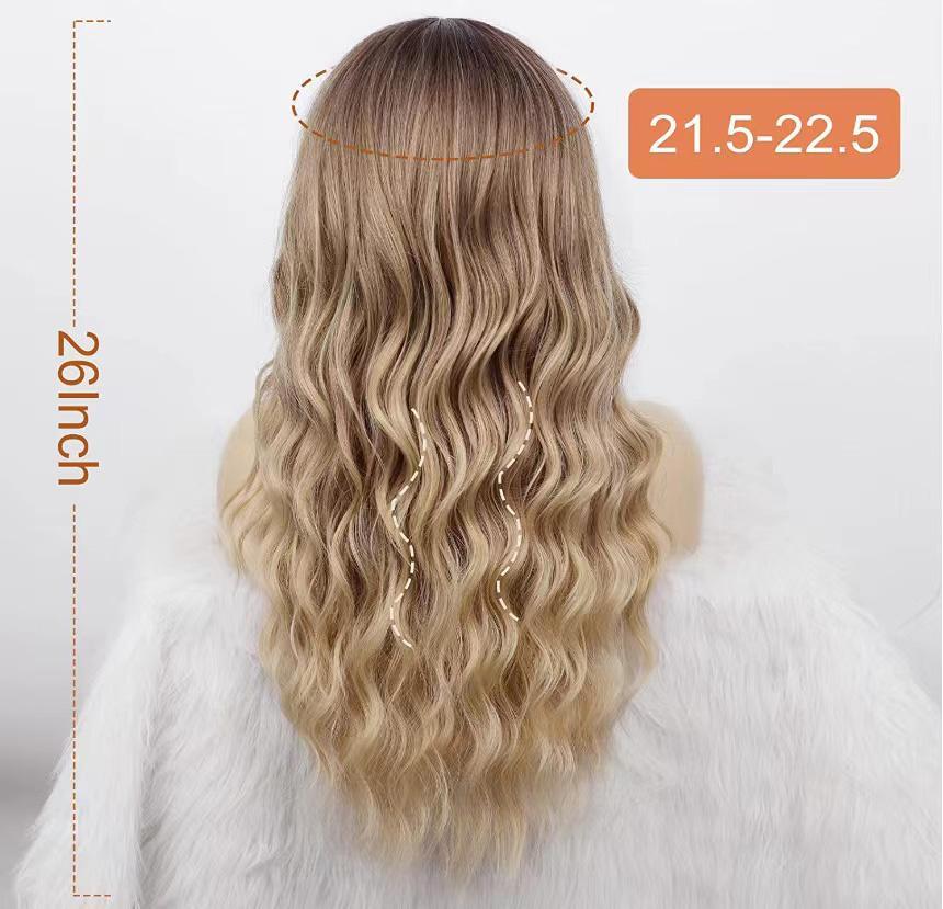 Long Ash Blonde Wig With Bangs Natural | Yazijico™ 