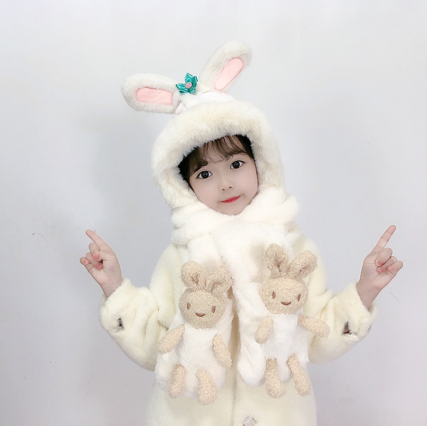 Children's Hat Scarf Gloves One-piece Hat | Yazijico™ 