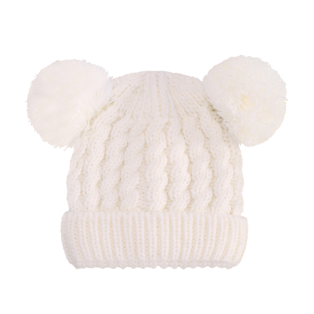 Twisted Woolen Yarn Double Ball Children's Hat | Yazijico™ 