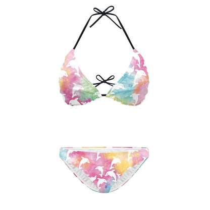 Maillot de bain bikini imprimé fendu pour femme | Yazijico™
