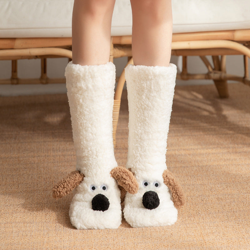 Socks Cute Cartoon Dog Floor Winter Warm  Yazijico™ 