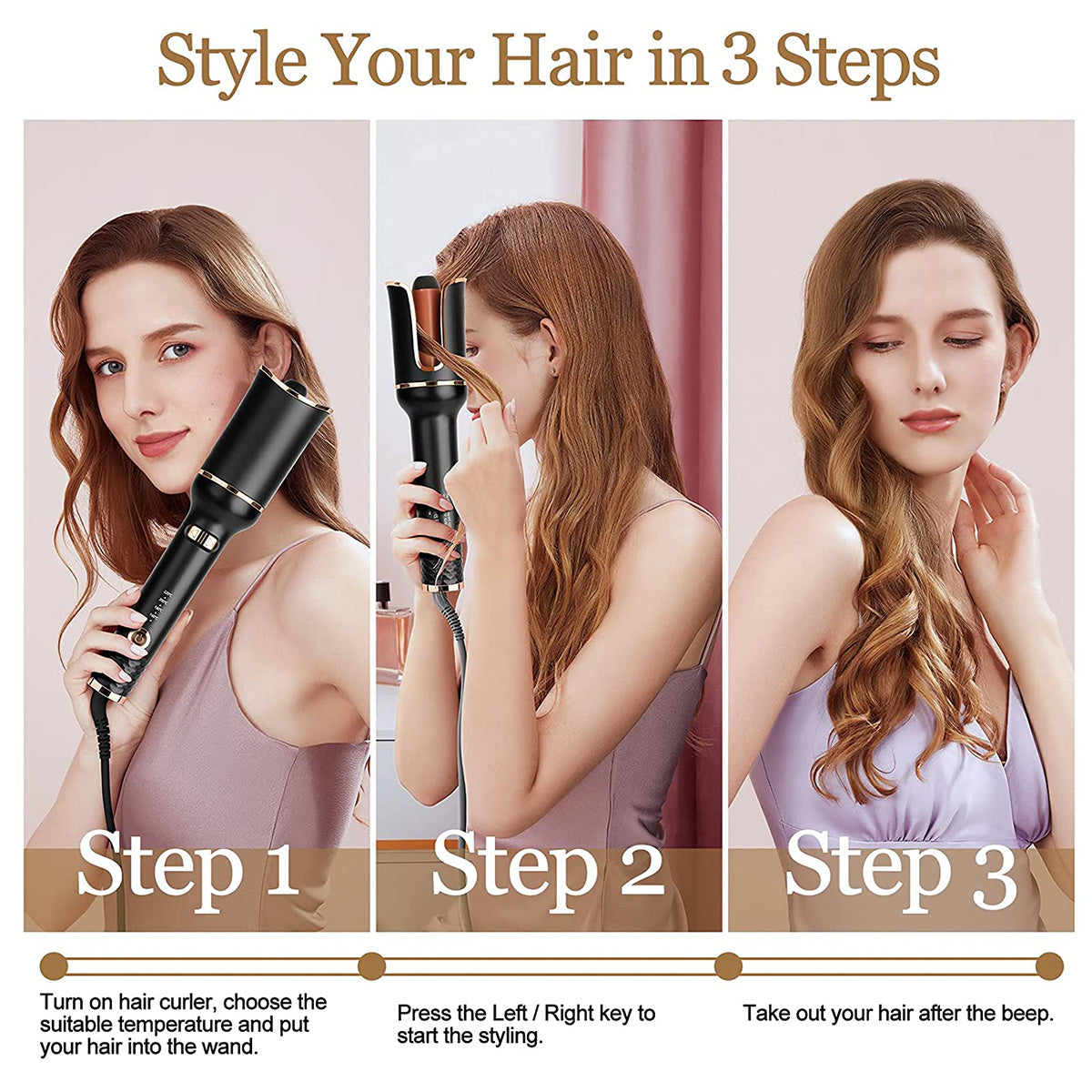 Automatic Curling Iron Air Curling Flat | Yazijico™ 