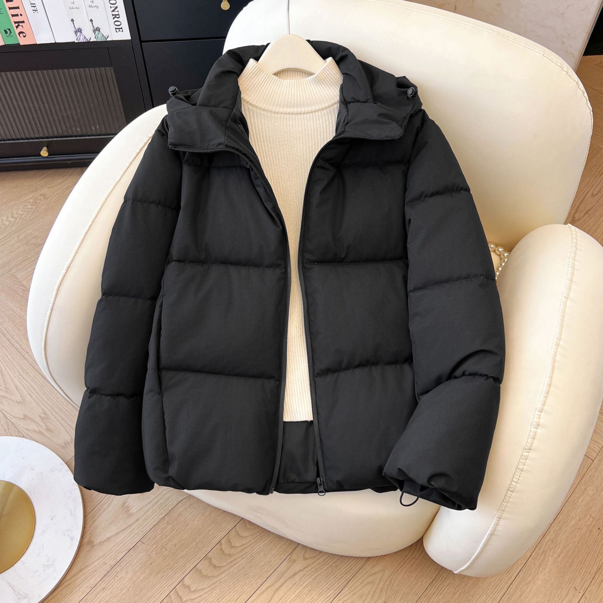 Down Cotton Jacket Windproof Hood