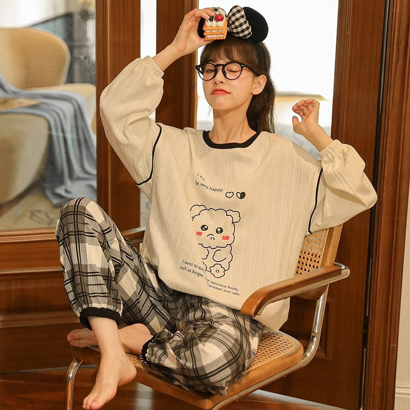 Pajamas Women Winter Long-sleeved Pure Cotton | Yazijico™