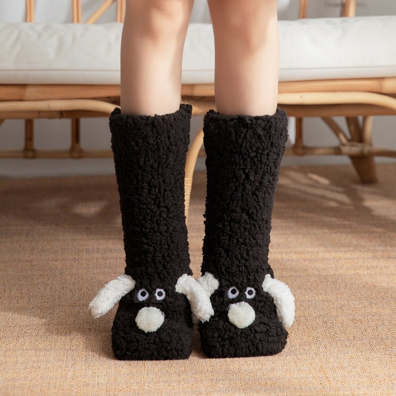 Socks Cute Cartoon Dog Floor Winter Warm  Yazijico™ 
