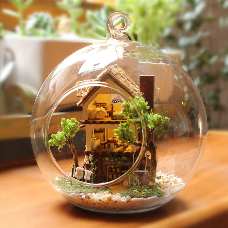 Hand-made Glass Ball Assembly House | Yazijico™