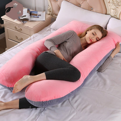 Oreiller en coton en forme de U pour femmes enceintes | Yazijico™