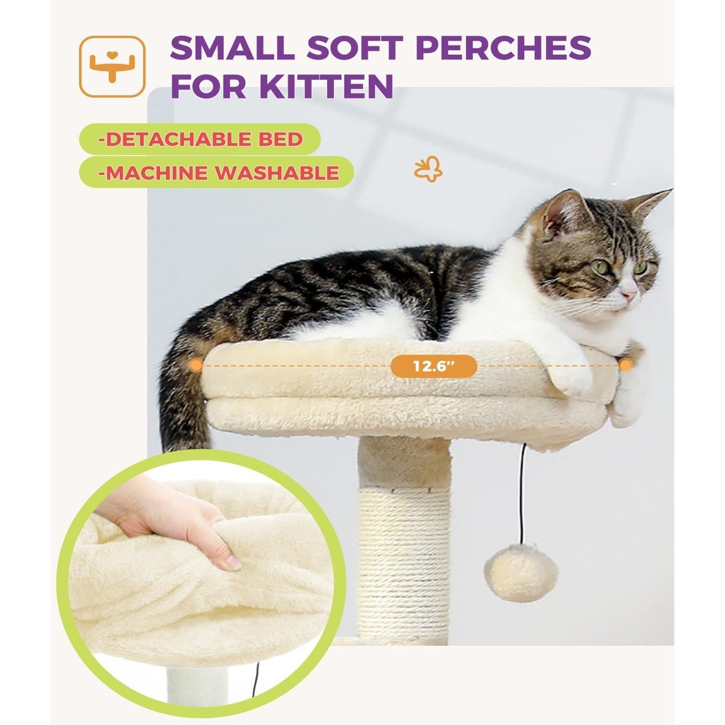 Small Cat Tree Cat Scratching Post | Yazijico™ 
