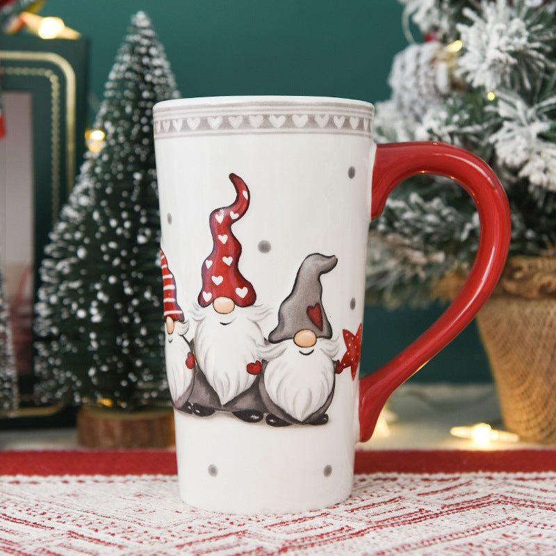 Christmas Large Capacity Ceramic Relief Cup | Yazijico™ 