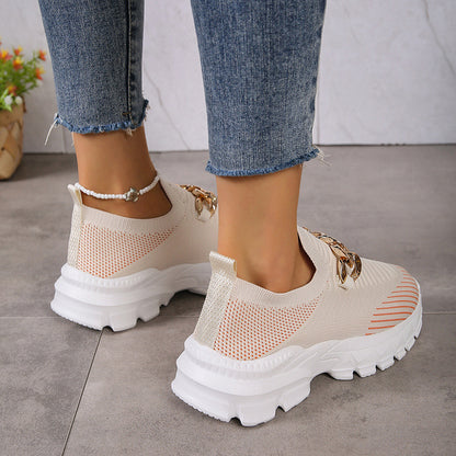Sneakers Fashion Chain Design Mesh Shoes   Yazijico™
