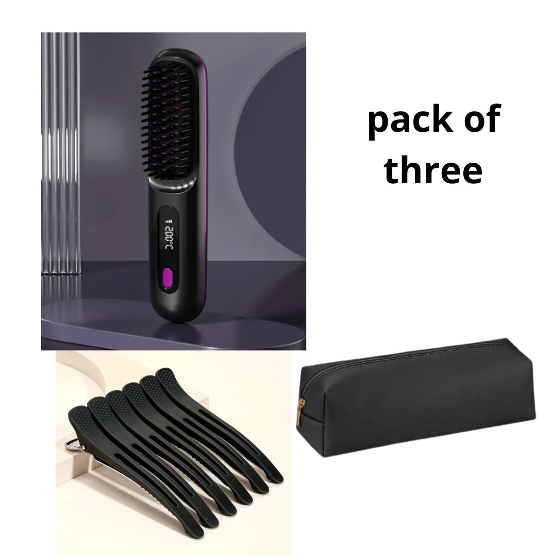 Straight Hair 2 In 1 Comb Wireless Hair Straightener  | Yazijico™ 