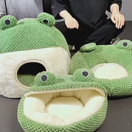 Pet Cat Dog Nest Little Frog Series Warm Plush 